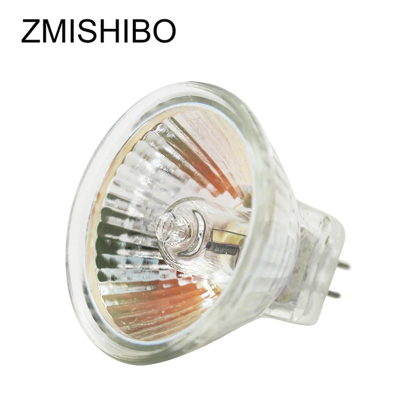 ZMISHIBO 10 шт./лот MR16 GU5.3 галогенная лампа 12 В 20 Вт 35 50 220 JCDR мм прозрачное стекло