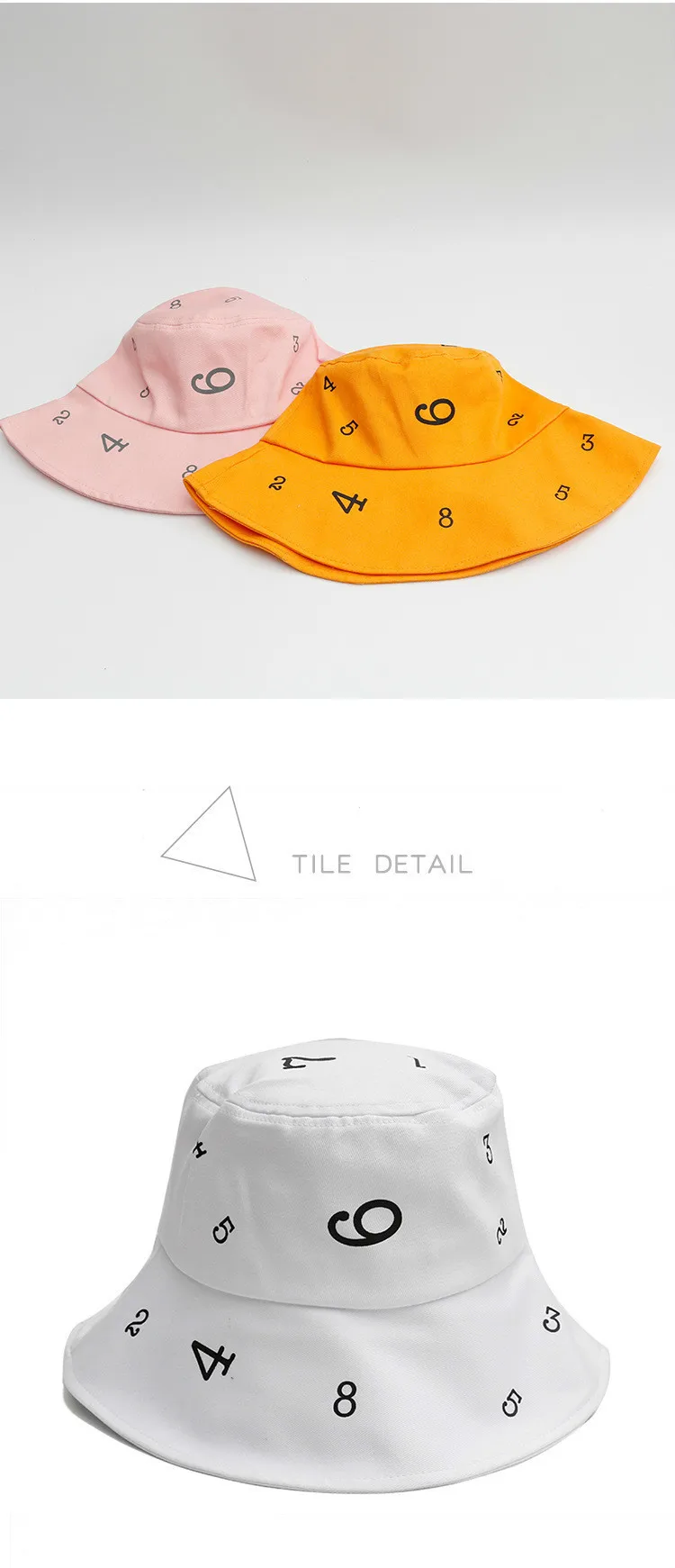 Bucket Hat Women Korean Graffiti Number Pattern Cotton Sun Hat Female Casual Sunscreen K Pop Bucket Hats Men Hip Hop New