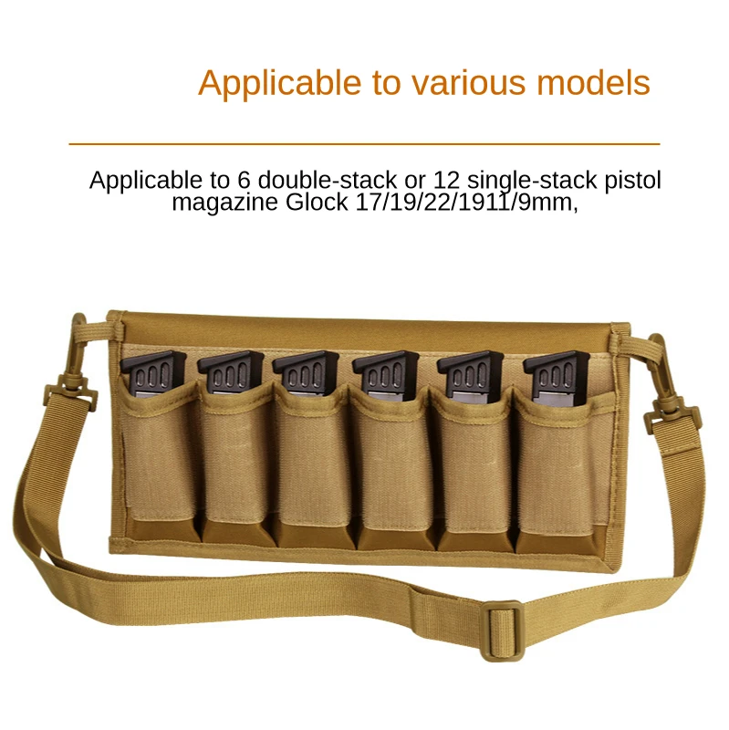 Tactical Magazine Bag Molle Crossbody 9mm 40 45 Magazine Bag Climbing