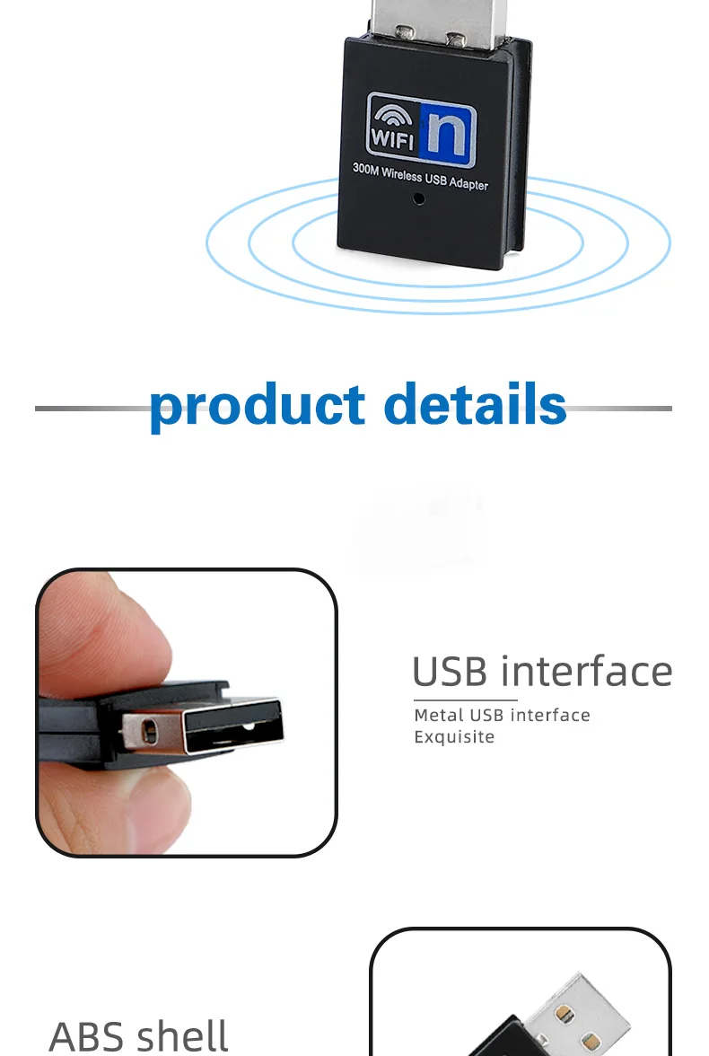 Wireless 802.11b/g/n USB Adapter 300Mbps Signal Wifi Dongle USB 2.0 WiFi Wireless Network Card Receiver ethernet tracer