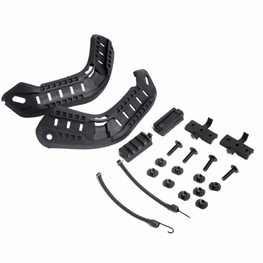 Ceny Kask szyna boczna przewodnik garnitur dla Tactical Airsoft polowanie Wargame kask akcesoria trwały Accessary garnitur ze smyczą