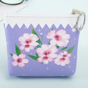 

New PU Zipper Floral Print Coin Purses Change Wallet Child Girl Boy Women Purse Lady wallets Coin Key Bag Case