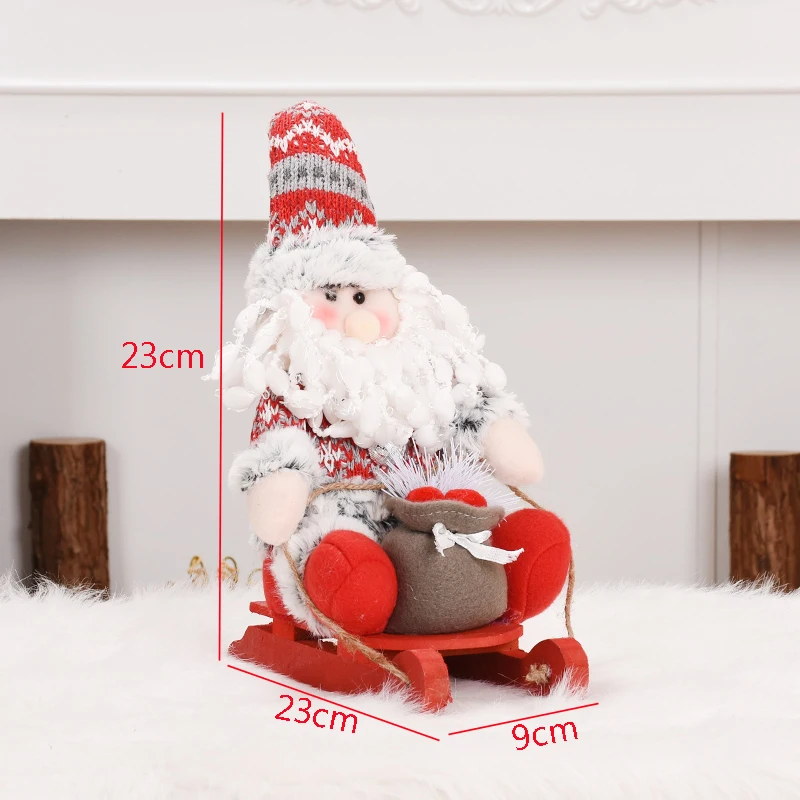 Сани Санта Клаус снеговик лося Фигурки Рождественские украшения для дома милые куклы фестиваль Рождество подарок на год для детей друзей