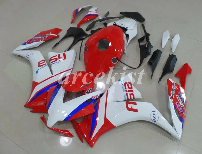 Литьевая Форма ABS полный обтекатель комплект Подходит для HONDA CBR1000RR 2012 2013 CBR 1000RR набор для тела золото - Цвет: red