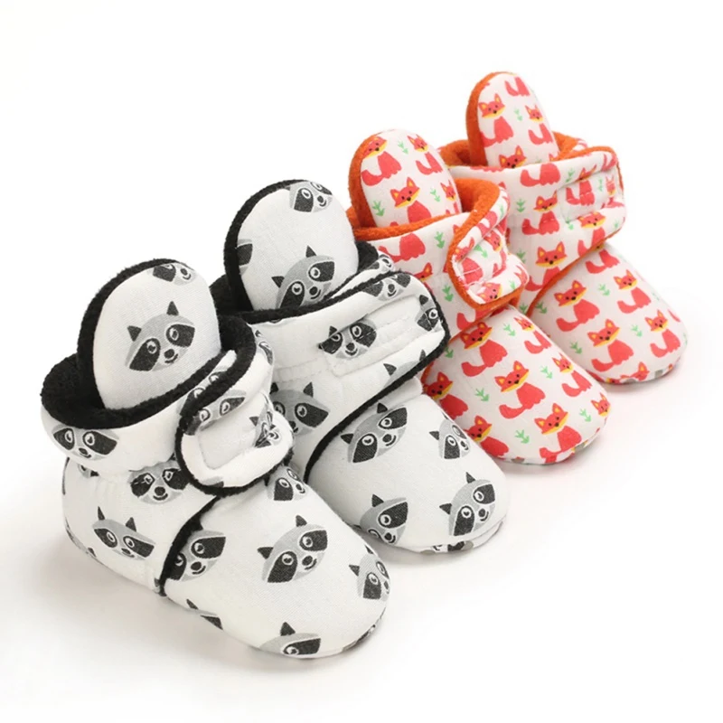 

Newborn Baby Girls Boot Toddler Warm Thicken Snow Boots Infant Soft Cute Cartoon Autumn Winter Warm First Walkers Shoes