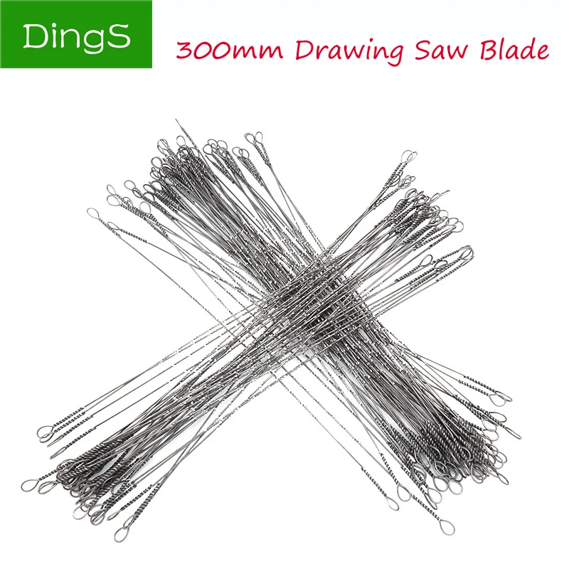 

20pcs 300mm U-shaped Wire Saw Blade Multi Wire Tooth Woodworking Scroll Saw Blades Pull Flower Saw Blade Wood Carving Hand Tools