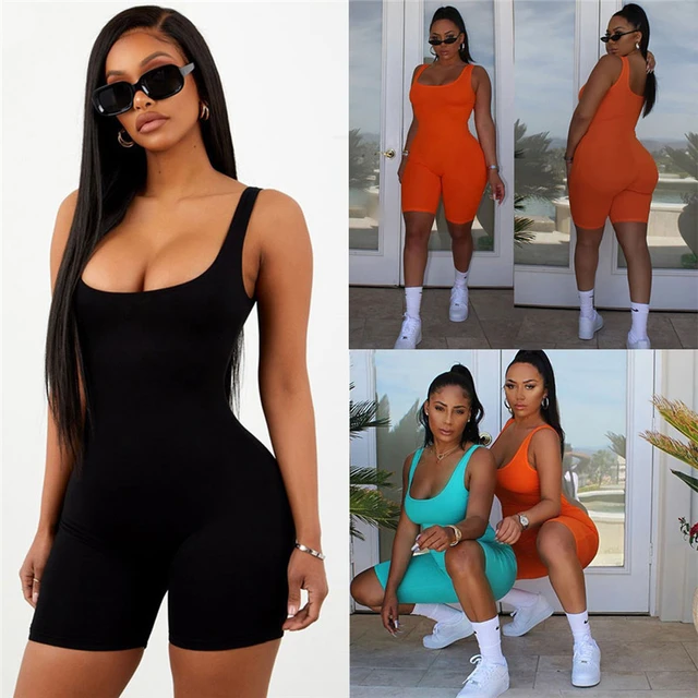 2019 New Sexy Women Sleeveless Romper Jumpsuit Bodycon Bodysuit Slim Fit  Sports Short Pants Club Backless Biker Shorts Playsuit - Jumpsuits,  Playsuits & Bodysuits - AliExpress