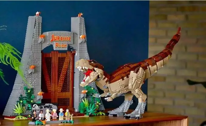 11338 серия из фильма Юрского периода Парк Юрского периода T. rex Rampage 3156 шт кирпичи Модели Строительные наборы блоки Совместимые Technic 75936