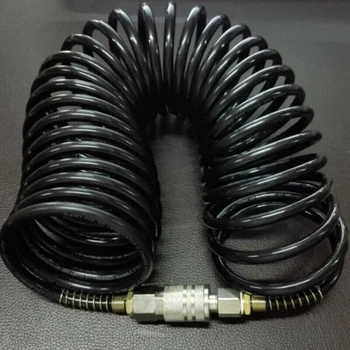 

1/4 Compressor Adapter Quick Coupler Extension Durable Easy Apply Air Hose Flexible PE Practical Pipe Connect Pneumatic Coil