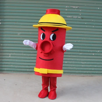 

Fire Hydrant Fire Plug Fire Cock Mascot Costume Adult Cartoon Character Suit Fancy Dress Christmas Cosplay Mascot