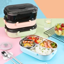 1300ml ze stali nierdzewnej 304 pudełko na Lunch z miska na zupę szczelny pojemnik Bento zestaw obiadowy mikrofalówka dla dorosłych Student pojemnik na jedzenie