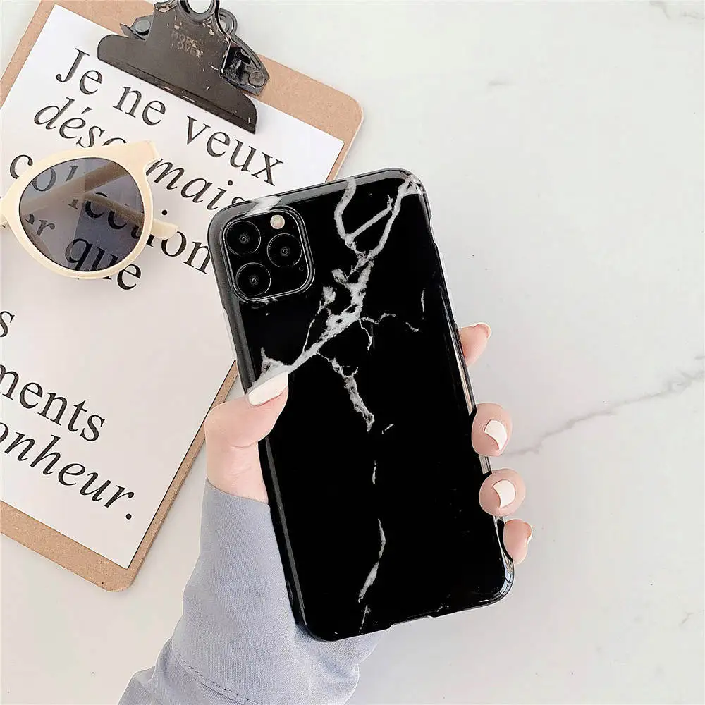 24 Роскошный Мраморный чехол для телефона для iphone 11 Pro Max XR X XS 11Pro Max 7 8 6 6S Plus, чехол, мягкий силиконовый чехол из ТПУ - Цвет: 24