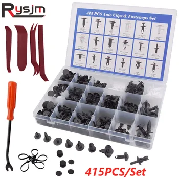 

415PCS/Set Push Pins Durable Plastic Practical Car Push Type Rivet Clips for Toyota Camry RAV4 Prado Corolla with tools sets