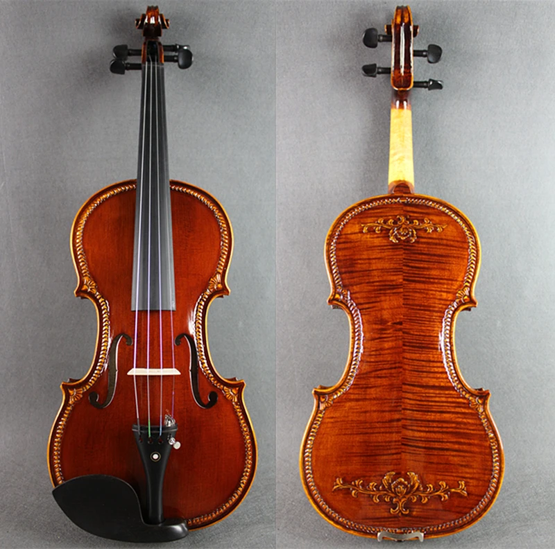 

BUY 2 PCS AT $500 Old Europe Carving-Hand Crafted Cкрипка 4/4 Violin كمان Ammoon Free Violin Case&Bow violin accessories