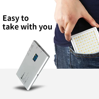 

Pocket Mini 180 LED Video Light Vlog Live Stream Photography Lighting for DSLR Smartphone Portable Light with Dual Cold Shoe