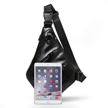 

New Style Cool Waterproof Men Chest Pack Multi-functional Body Hugging Anti-Theft Pu Holster Bags Fashion Outdoor Shoulder Bag