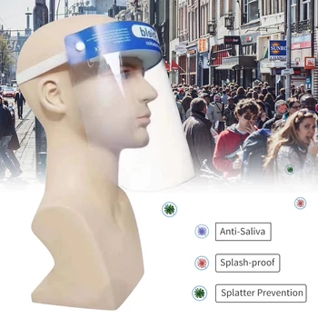 

Face Shield Protective Isolation Mask Anti-Saliva Face Shield Dustproof Transparent Visor Protection Against Splash and Splatter