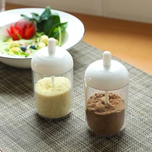PC пластмассовые для приправ бутылка для хранения баночка для специй, соли емкость для перца органайзер для устройств кухонные принадлежности