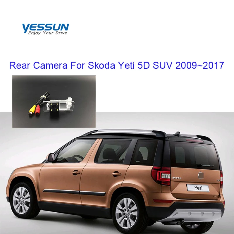 Yessun камера номерного знака для Skoda Yeti 5D SUV 2009~ Автомобильная камера заднего вида помощь при парковке