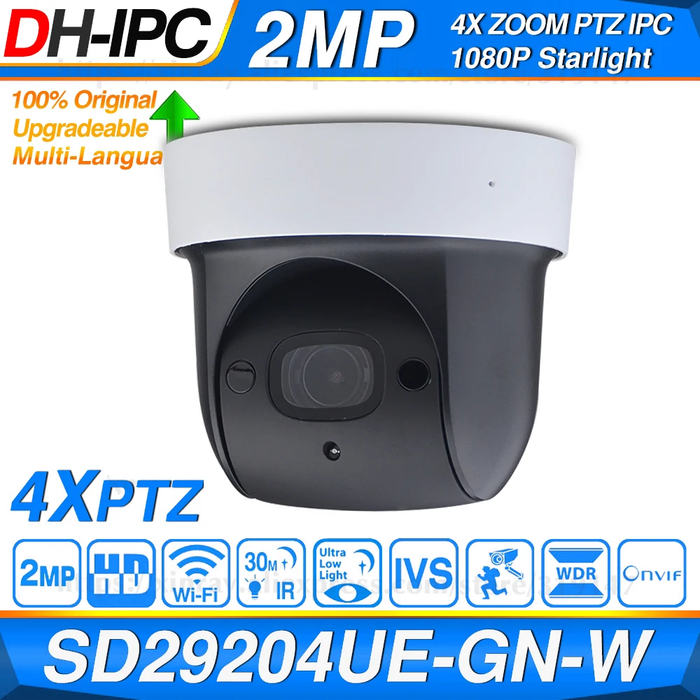 Оригинальный телефон Dahua встроенный микрофон PTZ HD Wi-Fi 4X зум 30 м детектор лица |