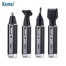 KEMEI 4 в 1 перезаряжаемый триммер для волос в носу, ушей, бровей, носа, удаления волос, бритва для удаления волос, триммер для бровей для мужчин
