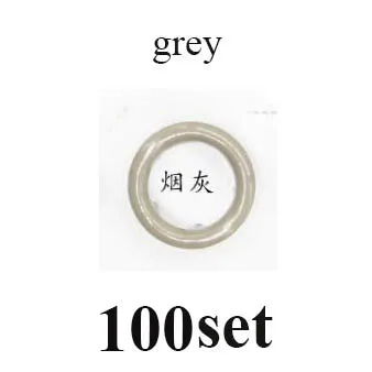 100set grey 100 набор высокого качества латунь 9,5 мм клямерная кнопка, легко использовать плоскогубцы инструмент крепеж пресс штифты, кнопки пряжки - Цвет: 100set grey