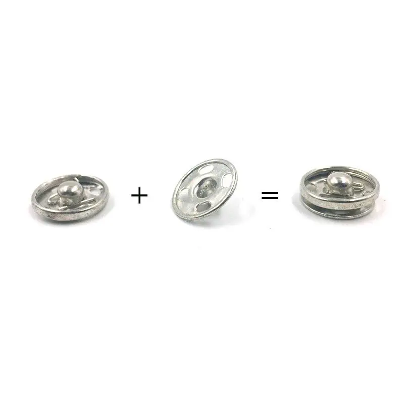 Sewing Accessories Snap Buttons Black Silver Metal Fasteners Press Button 8.5/10/12/16mm Iron Stud Plating Round Button  5BB5967 5