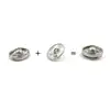 Sewing Accessories Snap Buttons Black Silver Metal Fasteners Press Button 8.5/10/12/16mm Iron Stud Plating Round Button  5BB5967 5