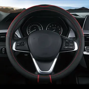 

Universal 15"/38cm Carbon Fiber PU Leather Car Steering Wheel Cover Non-slip High Quality Material