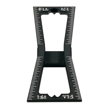 

Aluminum Alloy Dovetail Marker Template Scale Dovetail Gauge Guide Tool for Hand Cut Wood Joints Scriber Woodworking Tools