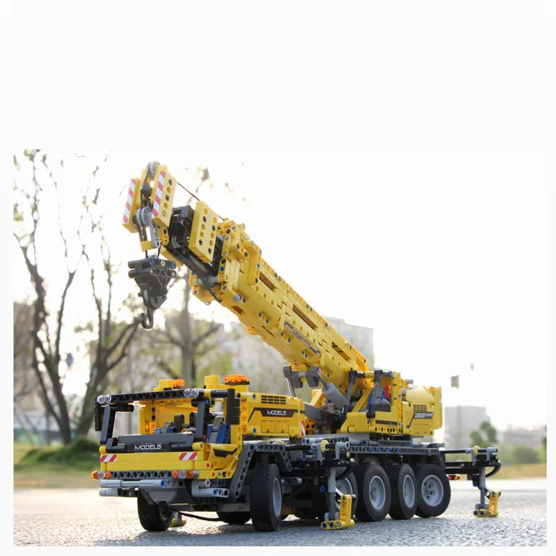 Technic APP двигатель мощность мобильный кран Mk II модель автомобиля 42009 строительные блоки кирпичи игрушки Детские подарки Совместимость MOC 0853