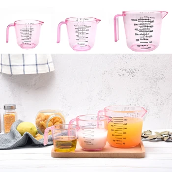 

Plastic Measuring Cups Multi Measurement Baking Cooking Tool Liquid Measure Jug Container