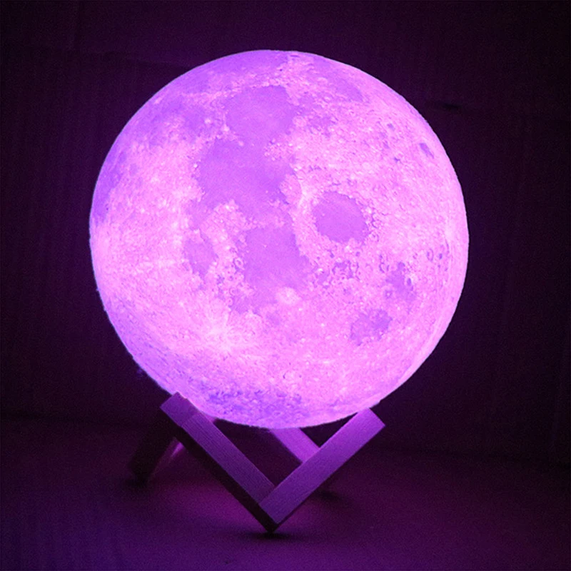 

3D Creative Print Moon USB Light LED Touch Remote Control Desk Lamp Children's Night Light for Home Decoration Xmas Gift