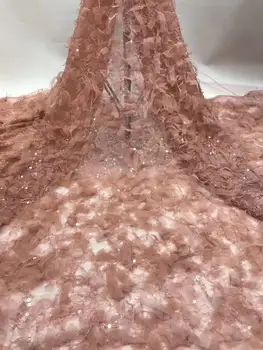 

5yards/bag Embroidery sequins three-dimensional fringe style 5 - color optional fabric for wedding dress design LF96#