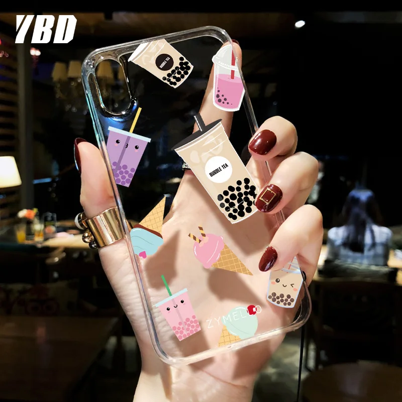 YBD Cute Milk Tea Case for Samsung Note 10 Funda Coque Galaxy note plus |