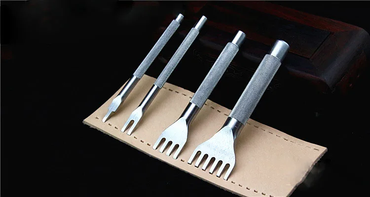 BAVER Leather craft шнуровка Thonging долото инструмент для пробивки для 3 мм 1+ 2+ 4+ 6 зубец