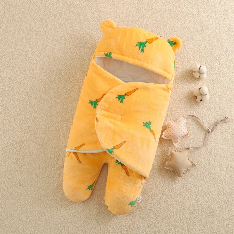 MOTOHOOD Winter Baby Boys Girls Sleeping Bag Animal Blanket Wrap Thicken Fleece Baby Swaddle For Newborns Baby Bedding Blanket (4)