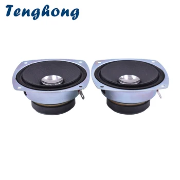 

Tenghong 2pcs 3Inch Audio Speaker 8Ohm 30W Mediant Speaker Unit Horn Woven Pot Loudspeaker For Home Theater Audio Car Speakers