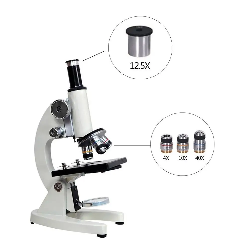 Профессиональный лабораторный увеличительный микроскоп для учеников начальной школы образовательный биологический Монокуляр 500X микроскоп