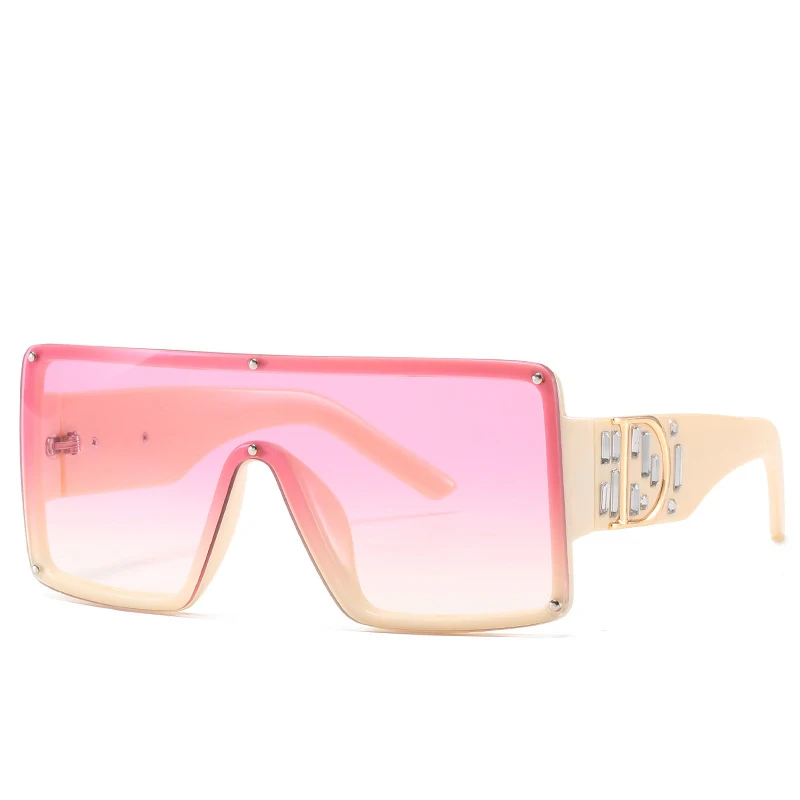 Fashion Cool One Piece Sunglasses Women Brand Square Shades Sun Glasses For Men Vintage Gradient Eyeglass oculos de sol_voghion.com