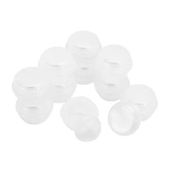 

10pcs Cream Jars Transparent Mushroom Shape Dispenser Bottles Cosmetic Containers with Sealed Lid