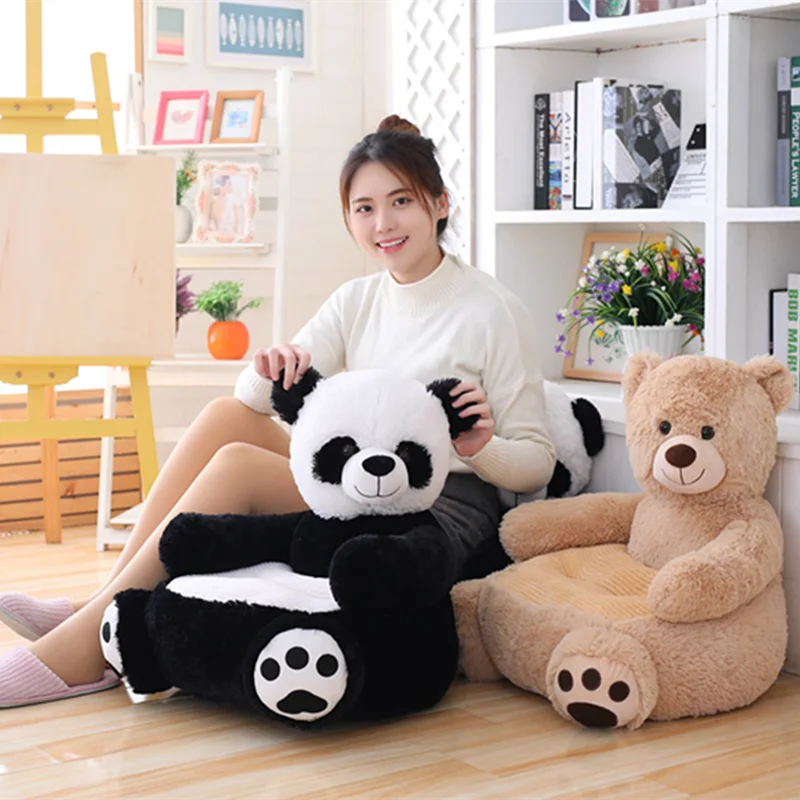 Children sofa soft and delicate environmental protection does not lose hair Panda unicorn duck brown bear Furry cushion Gifts