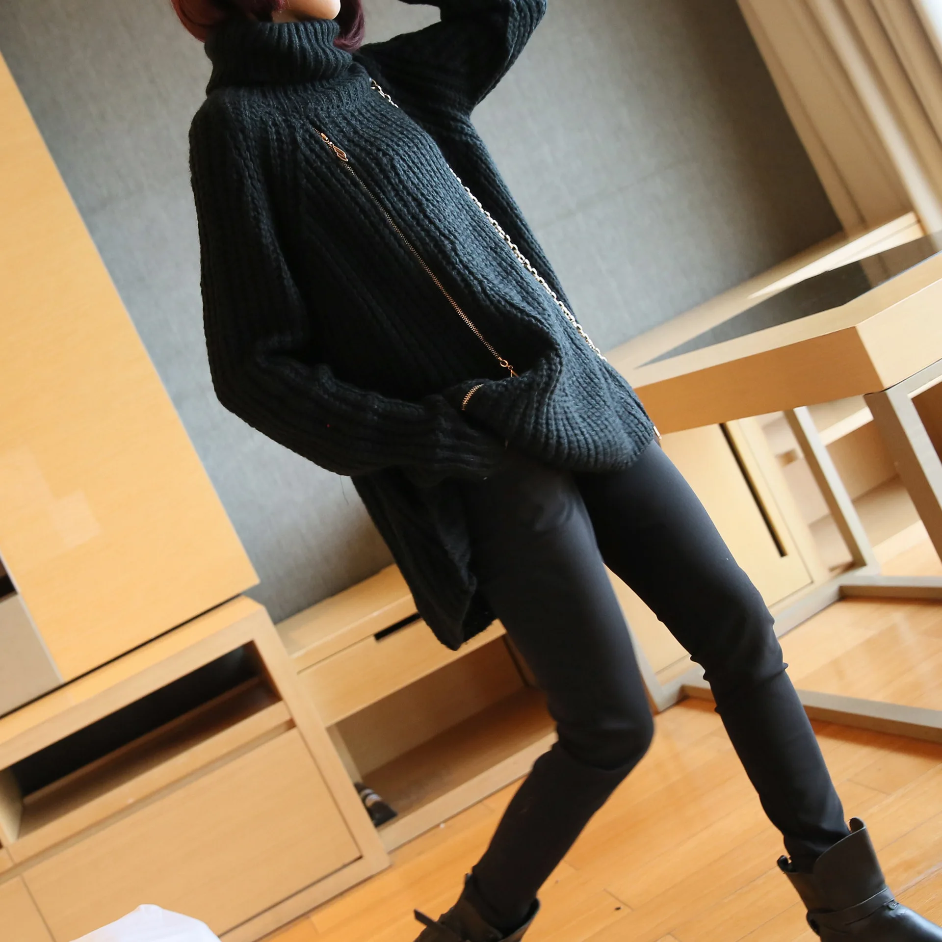 SuperAen, пуловеры, свитера для женщин, с капюшоном, водолазка, свитер для женщин, осень и зима, Одноцветный, новинка, корейский стиль, топы