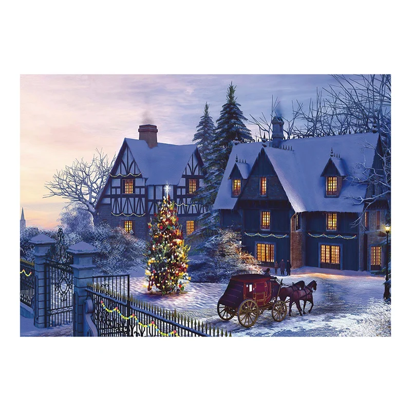 Jigsaw Puzzle 1000 Pieces 42X27.9 cm Assembled Adult Educational Toy Cottage in the Snow | Игрушки и хобби