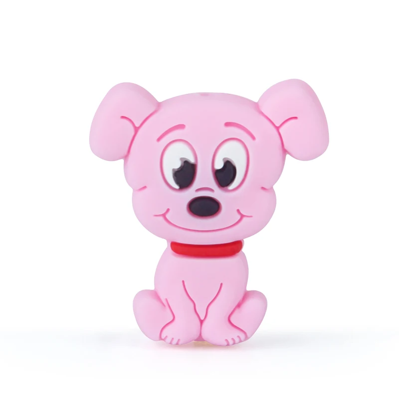 Keep& grow 10 шт. силиконовые бусины для собак Товары для малышей игрушки для прорезывания зубов для изготовления ювелирных изделий своими руками силиконовые бусины без бисфенола Mordedor - Цвет: Pink-10pcs