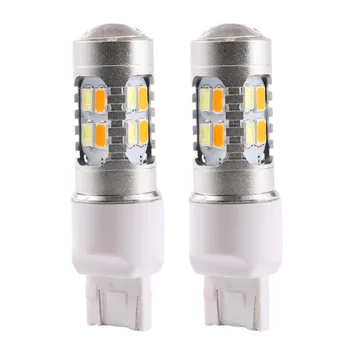 

1 Pair HIGH QUALITY Super Bright Dual-Color White & Amber Switchback 20-SMD-5630 LED Bulbs Turn Signal Light