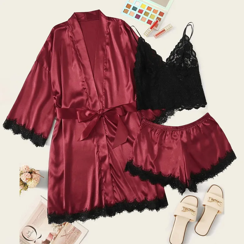 satin nightdress set