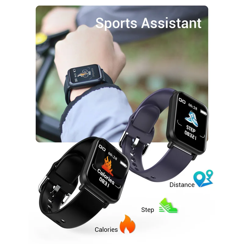 Смарт-спортивные часы R16 Android IOS сердечный ритм кровяное давление OXY Браслет сна фитнес-трекер для мужчин и женщин цветной вызов сообщение группа