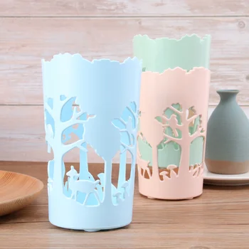 

3pcs Pen Holder Hollow Out Creative Adorable Delicate Cartoon Pencil Case Desktop Organizer Brush Container Pen Holder