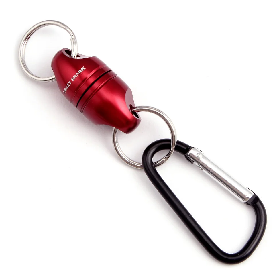 Crazy Shark Magnetic Net Release Aluminum Shell for Fly Fishing Tools Fishing Holder Strong Magnet max 7.7lb/3.5kg Accessories - Цвет: Red 1